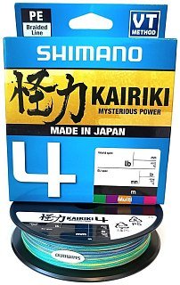 Шнур Shimano Kairiki 4PE 300м 0,19мм 11,6кг multicolor