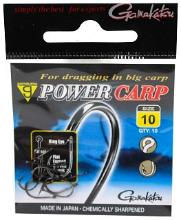 Крючок Gamakatsu Powercarp eyed black №10