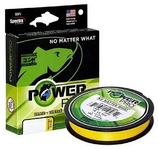 Шнур Shimano PowerPro 135м 0,10мм 5кг Hi-Vis yellow