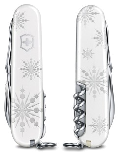 Нож Victorinox Explorer white christmas 16 функций белый - фото 3