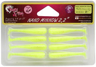 Приманка Crazy Fish Nano Minnow 2,2" 22-55-6-6