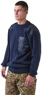 Свитер 7.62 с карманом синий - фото 6