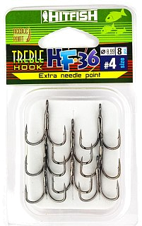 Крючок Hitfish тройной HF-36 Needle point №4 уп 8шт