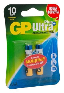 Батарейка GP AAА Ultra+ Alkaline 24AUPA21-2CRSB2 - фото 2