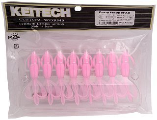 Приманка Keitech Crazy Flapper 2.8" EA 08 bublegum shiner 8шт