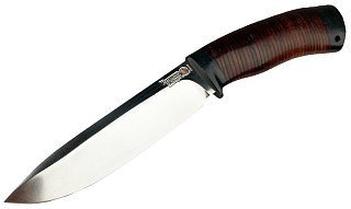 Нож Росоружие Артыбаш 95х18 кожа позолота гравировка - фото 4