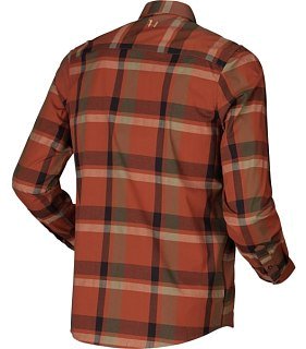 Рубашка Harkila Amlet L/S dark burnt orange check  - фото 2