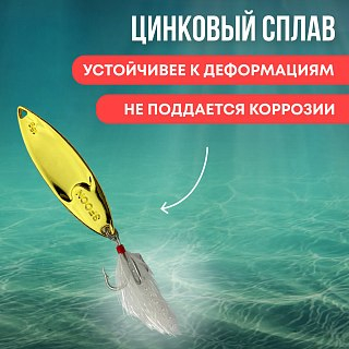 Блесна Riverzone Live Bait 15гр 61мм gold - фото 2