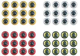 Наклейка Stinger глазки 3D Eyes 4mm Silver 40шт.