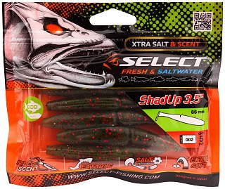 Приманка Select Shad up 3,5" цв. 002 уп 5шт