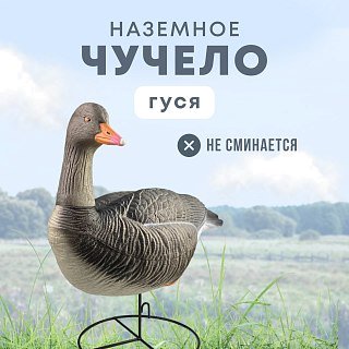Подсадной гусь Taigan Goose сторожевой с выдвижной головой на стальном основании - фото 1