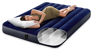 Матрас надувной Intex флок без насоса 137х191х25см - фото 8