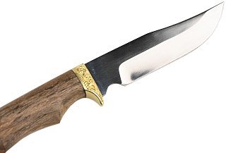 Нож ИП Семин Юнкер сталь 65x13 ценные породы дерева гравировка - фото 4