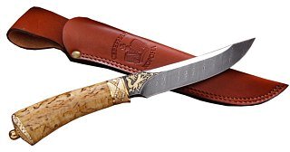 Нож Северная Корона Куница-2 дамасская сталь бронза береза - фото 2