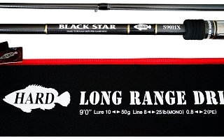 Спиннинг Xesta Black Star Hard S90HX Long Range Driver 10-50гр lb 8-25 274см - фото 1