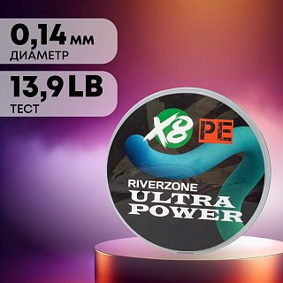 Шнур Riverzone Ultra Power X8 PE 0,8 150м 6,3кг blue - фото 3