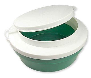 Коробка Trabucco Maggot box round green для наживок средняя 500гр