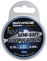 Леска Savage Gear Semi-soft fluorocarbon LRF 30м 0,19мм 2,22кг 4,89lbs clear