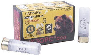 МП Патрон КЗОРС 12/70 пуля Полева-6 с разд.зарядом (пачка 10 шт.) (в коробке 500 - фото 1