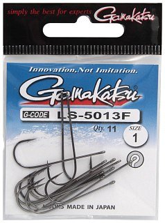 Крючок Gamakatsu NL LS-5013F black №6 - фото 2
