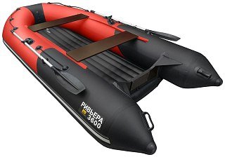 Лодка Мастер лодок Ривьера Компакт 3600 НДНД комби красный/черный - фото 3