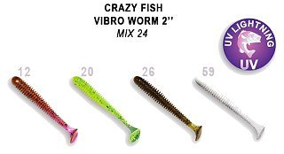 Приманка Crazy Fish Vibro worm 3-50-М24-6