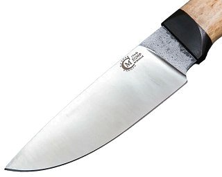 Нож ИП Семин Сокол кованная сталь  Х12МФ карельская береза  граб - фото 2