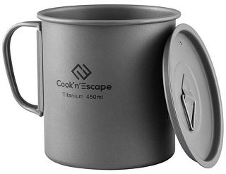 Кружка Cook'N'Escape titanium с крышкой 450мл - фото 1