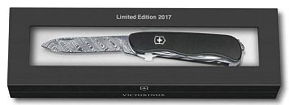 Нож Victorinox Damast 111мм 10 функций черный - фото 2