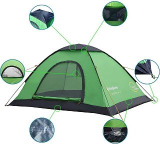 Палатка King Camp Modena 3 зелёный - фото 4