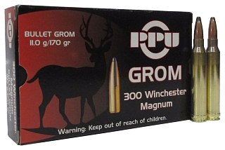 Патрон 300WinMag PPU Grom SP 11,0г - фото 1