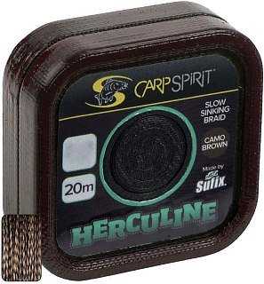 Поводковый материал Carp Spirit herculine braid 20м 15lb 6,8кг коричневый - фото 1