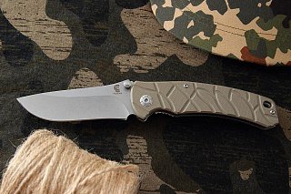 Нож Mr.Blade Oslava common stone washed складной tan - фото 3