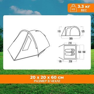 Палатка PerevalPro Base Dome 2 - фото 14