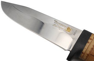 Нож Росоружие Баджер 2 95х18  береста позолота гравировка - фото 5
