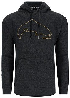 Толстовка Simms Trout Outline Charcoal Heather  - фото 1