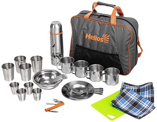 Набор Helios для пикника Camping на 4 персоны с термосом - фото 1