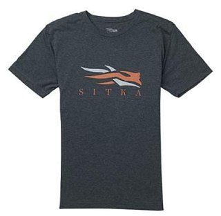 Футболка Sitka Logo tee SS heather black