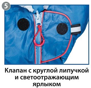 Спальный мешок BTrace Zero L левый серый/синий - фото 5