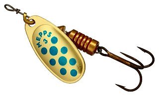 Блесна Mepps Comet PTS №3 gold/blue dots