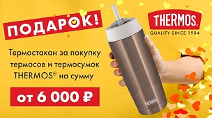 Купите THERMOS от 6 000 ₽ – получите термостакан «Катюша» всего за 1 рубль