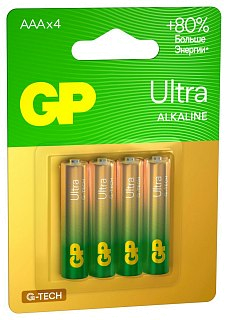 Батарейка GP AAA Ultra Alkaline 24AUA21-2CRSBC4 уп.4шт - фото 2