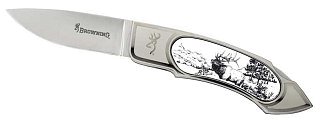 Нож Browning Scrimshaw Elk 322542 складной сталь 420J2