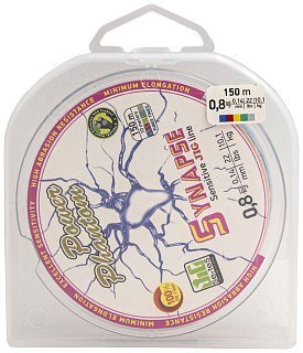 Шнур Power Phantom Synapse PE 150м multicolor 0.8 10,1кг 0,14мм - фото 1