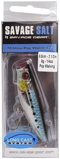 Воблер Savage Gear 3D minnow pop walker 6.6см 8гр  F sardine PHP