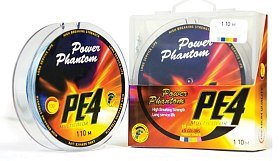 Шнур Power Phantom PE4 110м 0.4 0.1мм 5.4кг multicolor