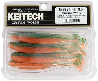 Приманка Keitech виброхвост Easy shiner 3,5" PAL11 Rotten carrot 7шт - фото 2