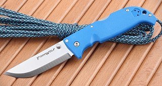 Нож Cold Steel Finn Wolf складной сталь AUS8A рукоять пластик синий - фото 5
