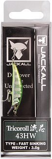 Воблер Jackall Tricoroll Ryushin 43HW flash green back