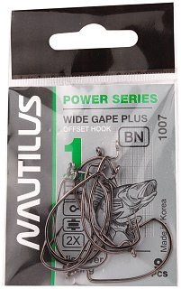 Крючок Nautilus Offset Power series Wide Gape Plus 1007 №1